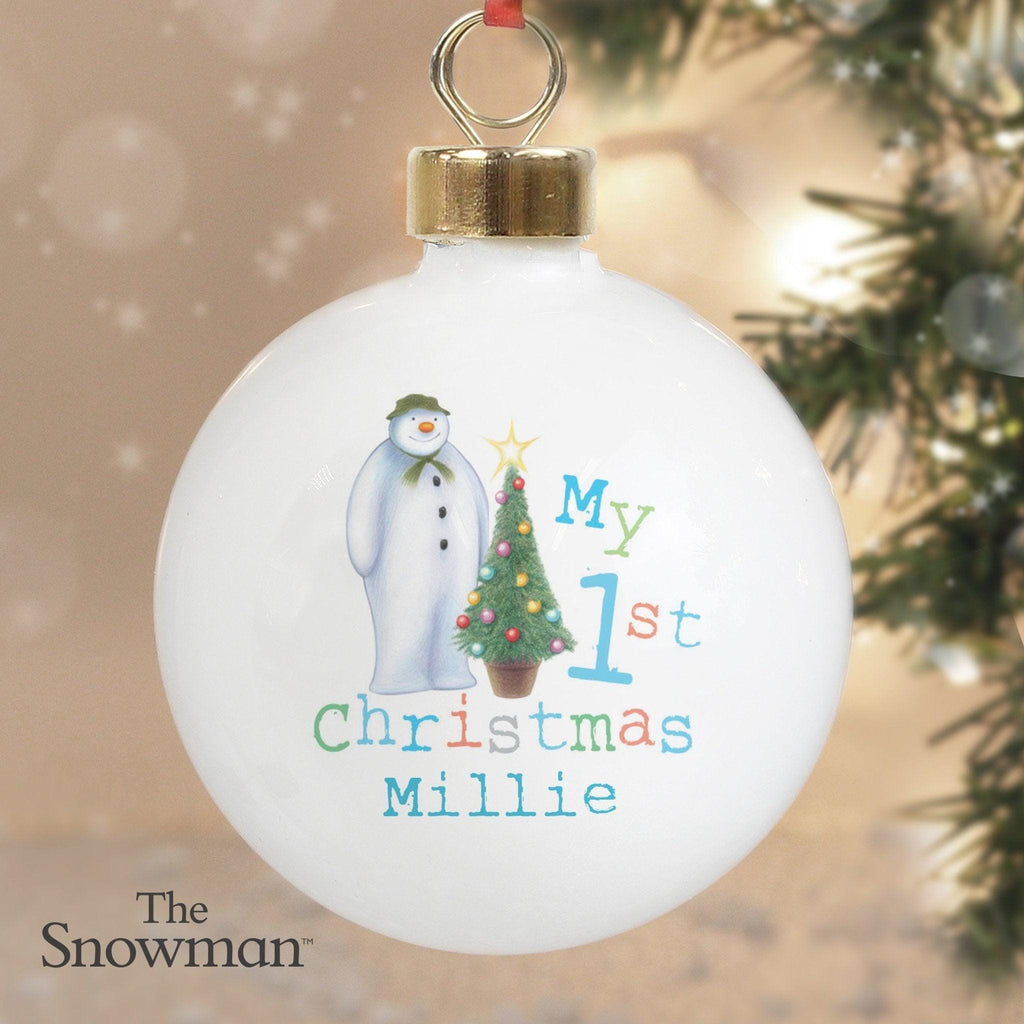 Personalised The Snowman My 1st Christmas Bauble | Inspired Creative Gifts