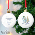 Personalised The Snowman and the Snowdog Friends Bauble | Inspired Creative Gifts | UK Supplier