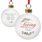 Custom In Memory Wreath Bauble | Inspired Creative Gifts | UK Supplier