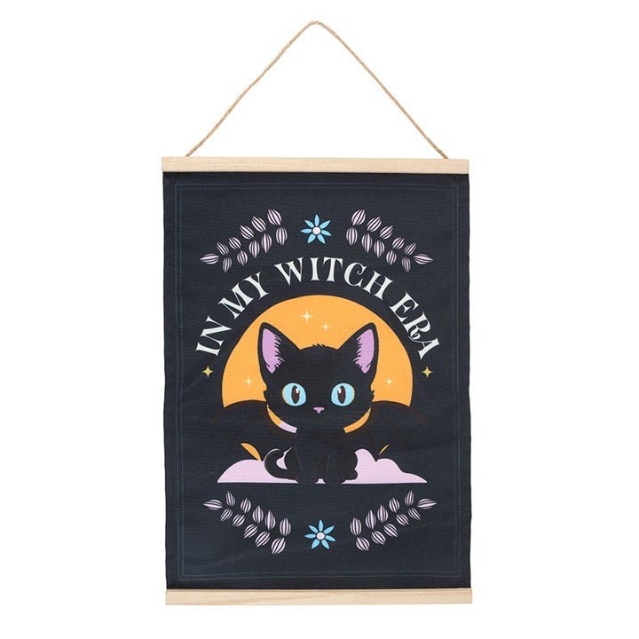 In My Witch Era Bat Cat Fabric Wall Hanging | Inspired Creative Gifts | UK Supplier