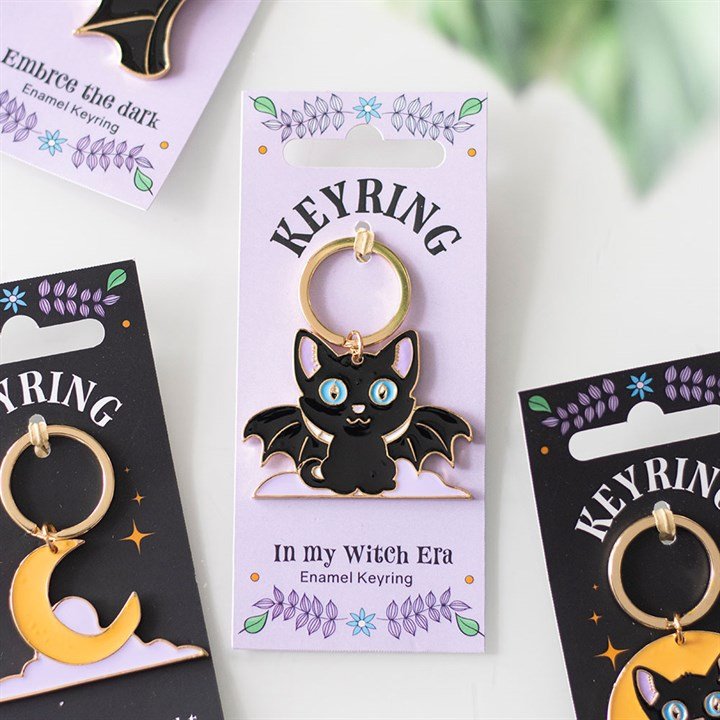 In My Witch Era Cat Enamel Keyring | Inspired Creative Gifts | UK Supplier