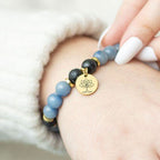 Inner Peace Blue Lace Agate Crystal Essential Oil Bracelet | Inspired Creative Gifts | UK Supplier
