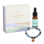 Inner Peace Blue Lace Agate Crystal Essential Oil Bracelet | Inspired Creative Gifts | UK Supplier