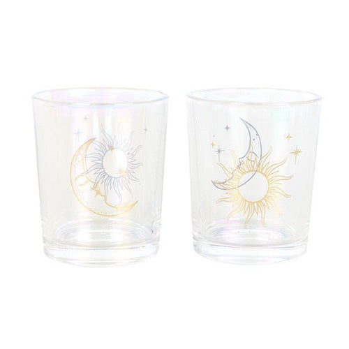 Iridescent Sun and Moon Votive Candle Holders | Candle Holders | Inspired Creative Gifts