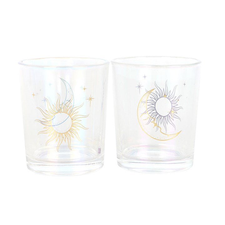 Iridescent Sun and Moon Votive Candle Holders | Inspired Creative Gifts | UK Supplier