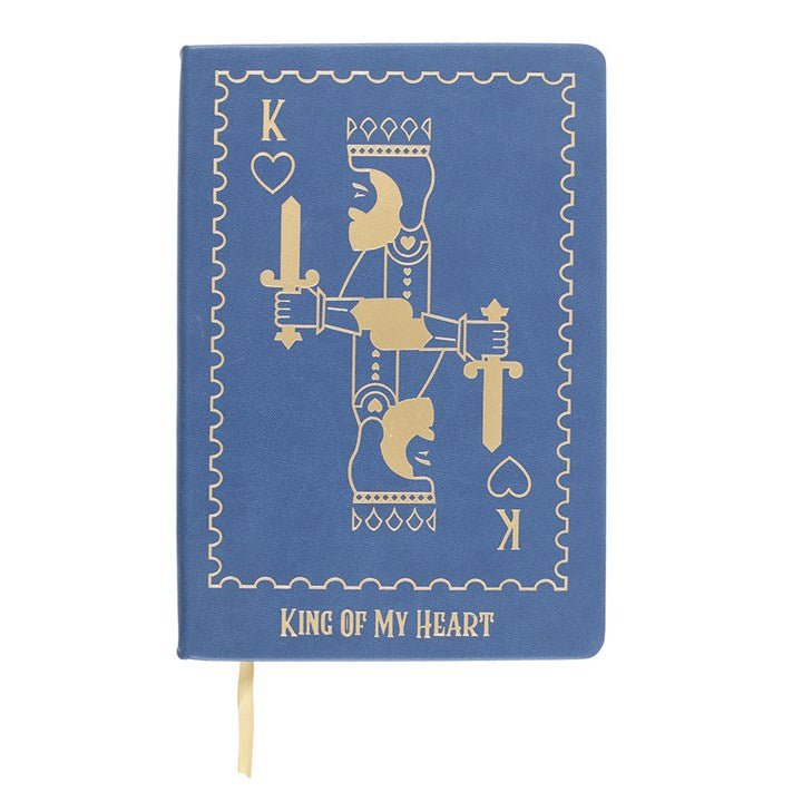 King of My Heart Playing Card A5 Notebook | Inspired Creative Gifts | UK Supplier