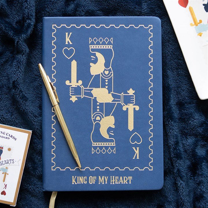 King of My Heart Playing Card A5 Notebook | Inspired Creative Gifts | UK Supplier