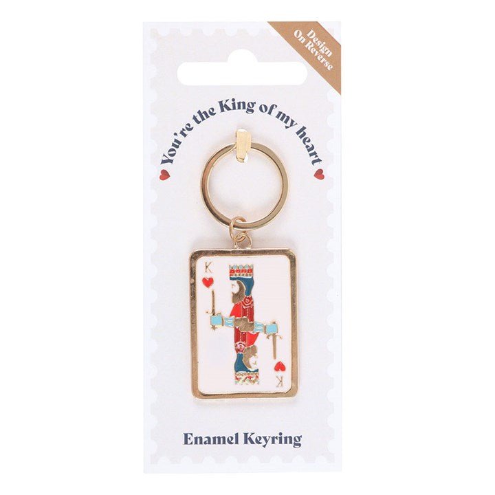 King of My Heart Playing Card Keyring | Inspired Creative Gifts | UK Supplier