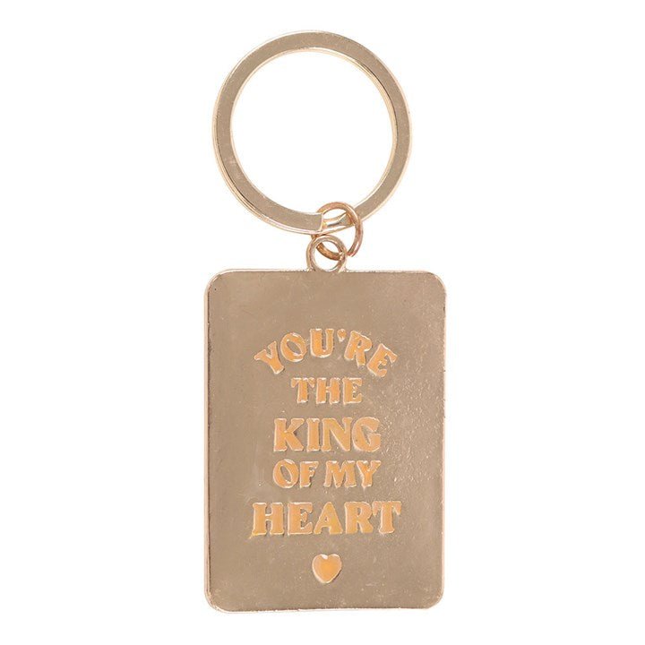 King of My Heart Playing Card Keyring | Inspired Creative Gifts | UK Supplier