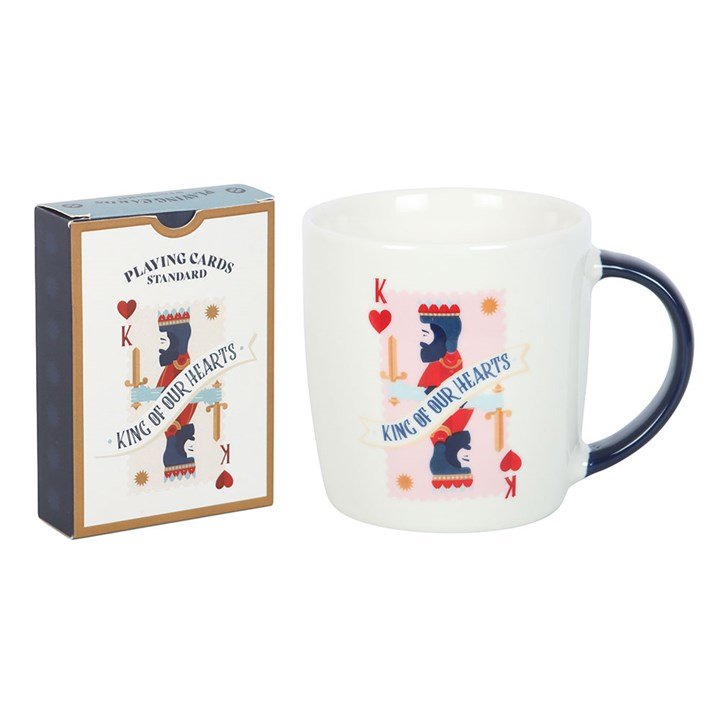 King of Our Hearts Mug and Playing Cards Set | Inspired Creative Gifts | UK Supplier