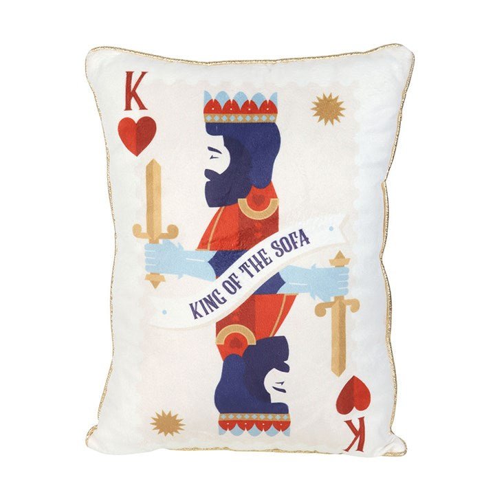 King of the Sofa Playing Card Cushion | Inspired Creative Gifts | UK Supplier