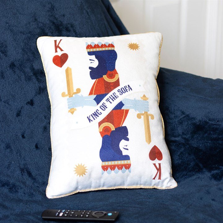 King of the Sofa Playing Card Cushion | Inspired Creative Gifts | UK Supplier