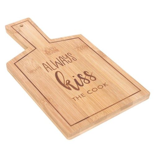 Kiss the Cook Bamboo Serving Board | Inspired Creative Gifts | UK Supplier