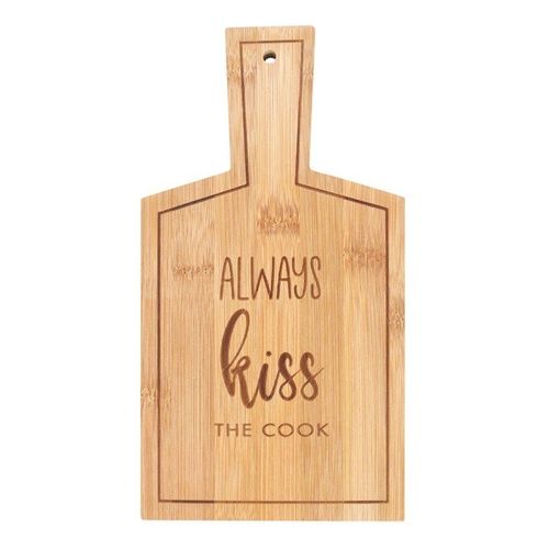 Kiss the Cook Bamboo Serving Board | Inspired Creative Gifts | UK Supplier