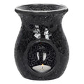 Large Black Crackle Oil Burner and Wax Warmer | Inspired Creative Gifts | UK Supplier