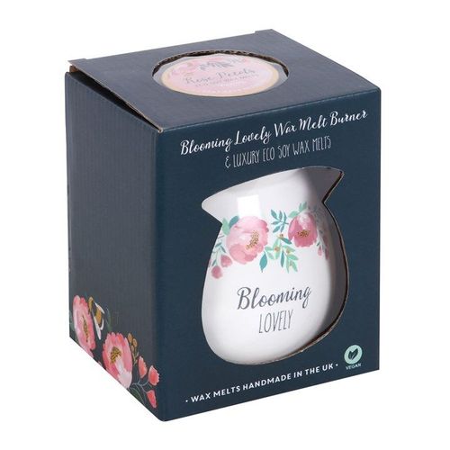 Large Blooming Lovely Wax Melt Burner Gift Set | Inspired Creative Gifts | UK Supplier