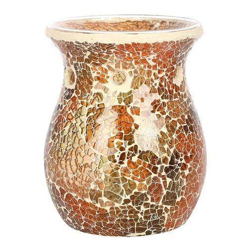 Large Brown Crackle Oil Burner and Wax Warmer | Inspired Creative Gifts | UK Supplier