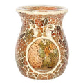 Large Brown Crackle Oil Burner and Wax Warmer | Inspired Creative Gifts | UK Supplier