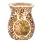 Large Brown Crackle Oil Burner and Wax Warmer | Inspired Creative Gifts | UK Supplier