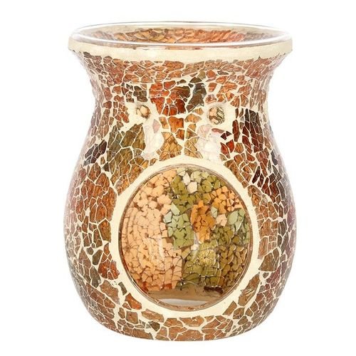 Large Brown Crackle Oil Burner and Wax Warmer | Inspired Creative Gifts | UK Supplier