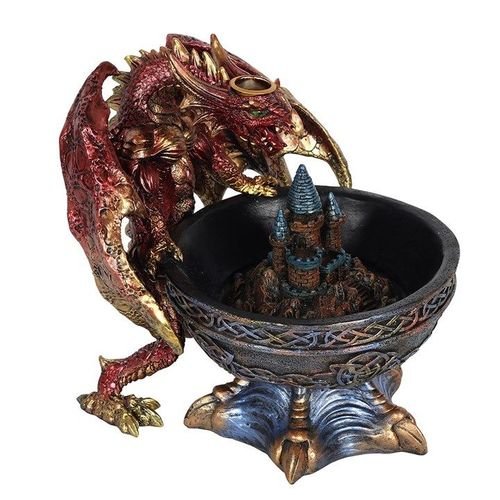 Large Dragon Bowl Backflow Incense Burner | Inspired Creative Gifts | UK Supplier