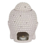 Large Grey Buddha Head Oil Burner and Wax Warmer | Inspired Creative Gifts | UK Supplier