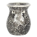 Large Gunmetal Grey Crackle Oil Burner and Wax Warmer | Inspired Creative Gifts | UK Supplier