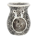 Large Gunmetal Grey Crackle Oil Burner and Wax Warmer | Inspired Creative Gifts | UK Supplier