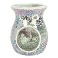 Large Light Blue Iridescent Crackle Oil Burner and Wax Warmer | Inspired Creative Gifts | UK Supplier