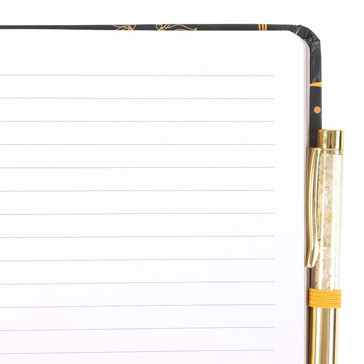 Leave A Little Sparkle A5 Notebook with Citrine Pen | Inspired Creative Gifts | UK Supplier