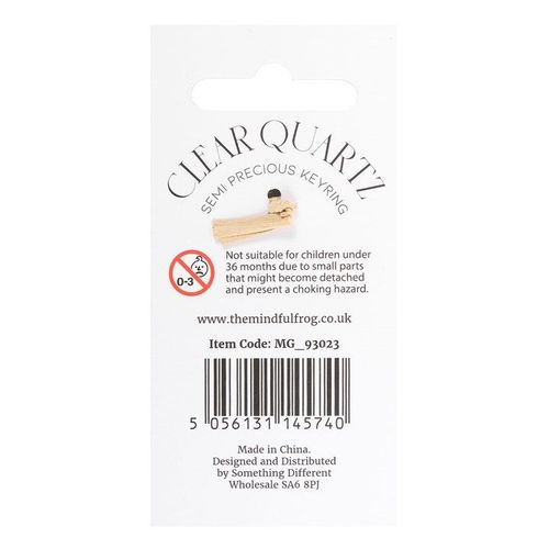 Leave a Little Sparkle Clear Quartz Crystal Keyring | Inspired Creative Gifts | UK Supplier