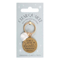 Leave a Little Sparkle Clear Quartz Crystal Keyring | Inspired Creative Gifts | UK Supplier