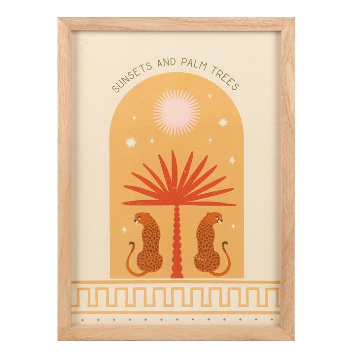 Leopard Palm Framed Wall Art Print | Inspired Creative Gifts | UK Supplier