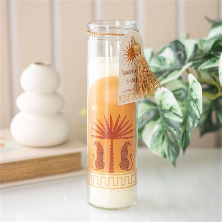 Leopard Palm Sandalwood & Oud Tube Candle | Inspired Creative Gifts | UK Supplier