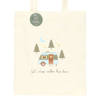 Let's Sleep Under the Stars Caravan Polycotton Tote Bag | Inspired Creative Gifts | UK Supplier