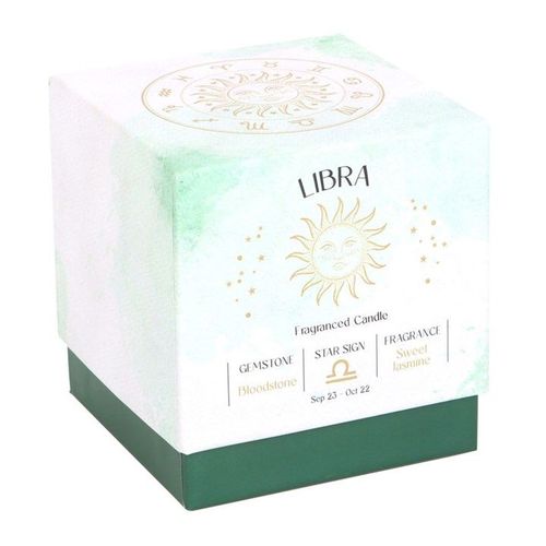 Libra Sweet Jasmine Gemstone Zodiac Candle | Inspired Creative Gifts | UK Supplier