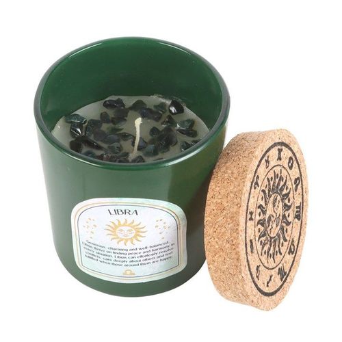 Libra Sweet Jasmine Gemstone Zodiac Candle | Inspired Creative Gifts | UK Supplier