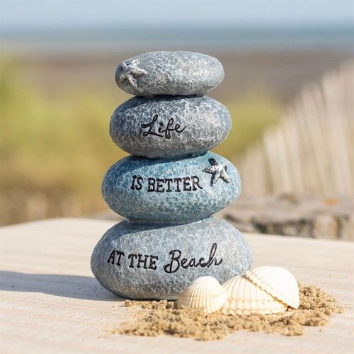Life is Better at the Beach Resin Stone Ornament | Inspired Creative Gifts | UK Supplier