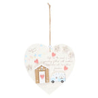Life on the Road Shell Caravan Hanging Heart | Inspired Creative Gifts | UK Supplier