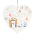 Life on the Road Shell Caravan Hanging Heart | Inspired Creative Gifts | UK Supplier