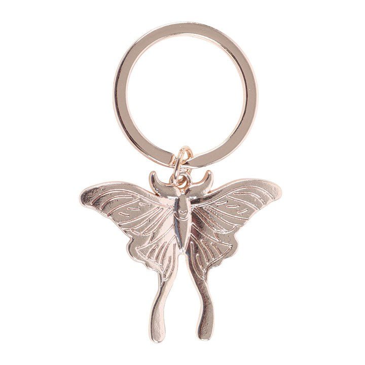 Light Luna Moth Keyring | Inspired Creative Gifts | UK Supplier