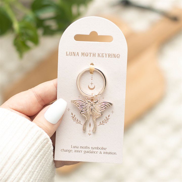Light Luna Moth Keyring | Inspired Creative Gifts