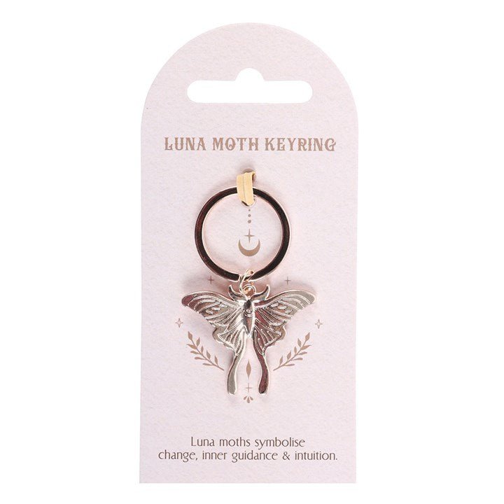 Light Luna Moth Keyring | Inspired Creative Gifts | UK Supplier
