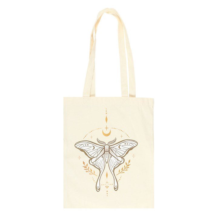 Light Luna Moth Polycotton Tote Bag | Inspired Creative Gifts | UK Supplier