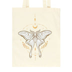 Light Luna Moth Polycotton Tote Bag | Inspired Creative Gifts | UK Supplier