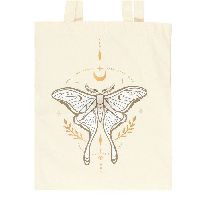Light Luna Moth Polycotton Tote Bag | Inspired Creative Gifts | UK Supplier