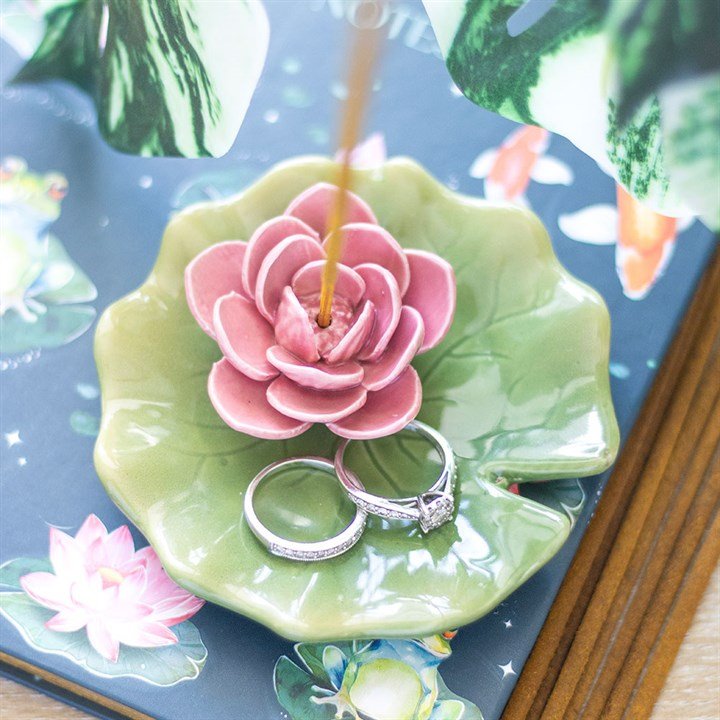 Lily Pad Trinket Dish and Incense Stick Holder | Inspired Creative Gifts | UK Supplier