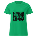Limited Edition 1945 80th Birthday Women’s basic softstyle t-shirt | Inspired Creative Gifts | UK Supplier