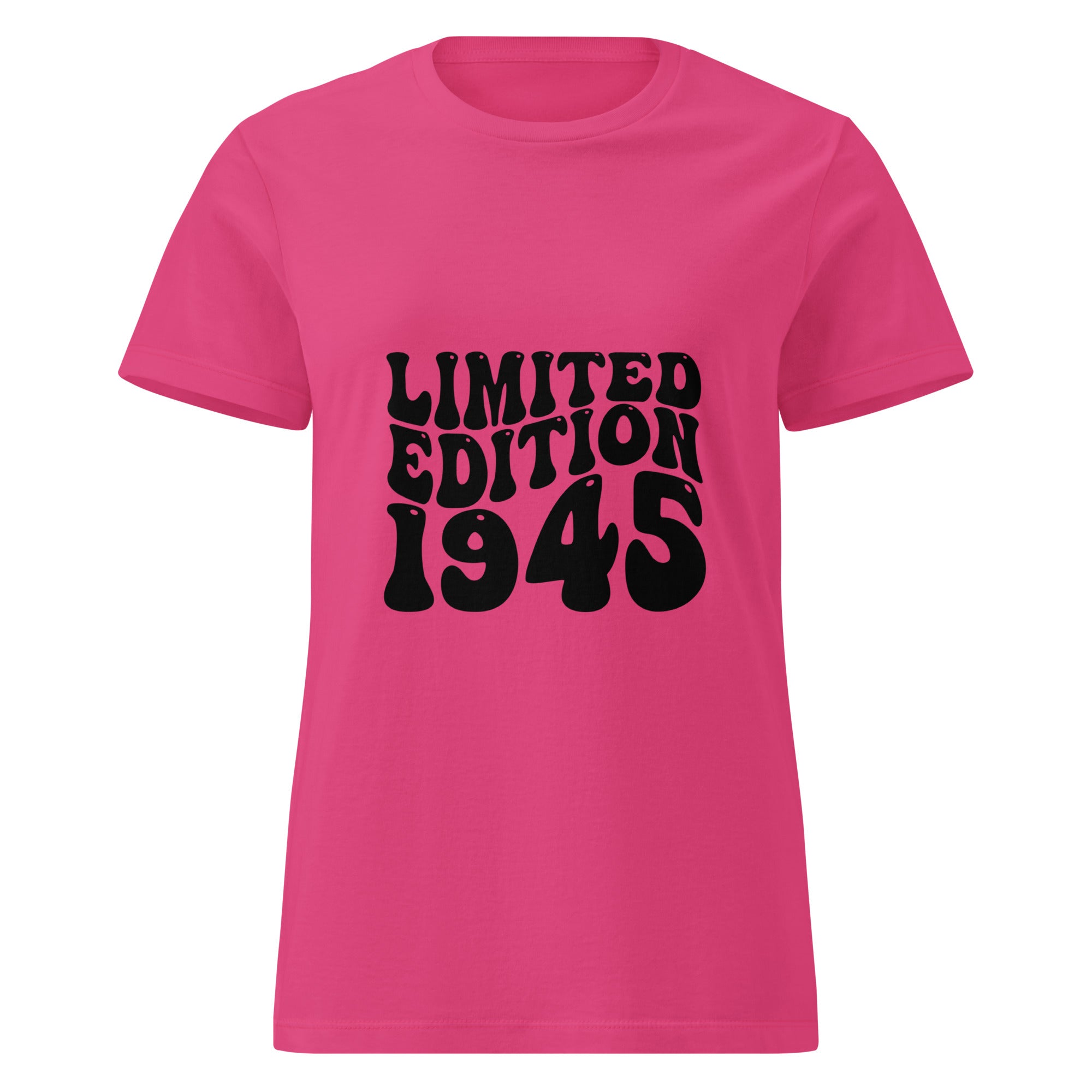 Limited Edition 1945 80th Birthday Women’s basic softstyle t-shirt | Inspired Creative Gifts | UK Supplier