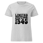 Limited Edition 1945 80th Birthday Women’s basic softstyle t-shirt | Inspired Creative Gifts | UK Supplier